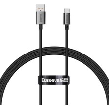 Hepta Collection Superior Hızlı Şarj Özellikli Type-C Kablo 100W, 1 Metre, Siyah