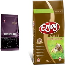 Hepta Collection Biftekli Yetişkin Köpek Maması 15 kg ve Enjoy Kuru Kedi Maması, Tavuklu, Yetişkin, 15 kg Kahverengi