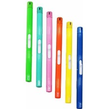 Hepta Collection Renkli Kalem Çakmağı – Itmeli Ateşleme, Uzun Saplı Güvenli Çakmak, Ocak, Mum, Barbekü ve Kamp Kullan