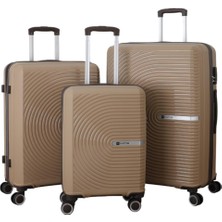 Mçs 3lü Set Kırılmaz Silikon Seyahat Valizi Bavulu V374 Şamp/acıkahve