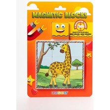Manyetik Blok Çift Taraflı 9 Parçalı Mıknatıslı Puzzle 2 Görsel -Fil Yapboz