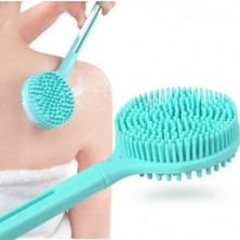 MiraLive Çift Taraflı Silikon Uzun Saplı Banyo Fırçası