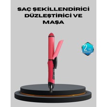 Pazarcan 5 Kademeli Seramik Saç Düzleştirici – Düz ve Kıvırcık Mod, 26 mm Plaka, Profesyonel Saç Şekillendir