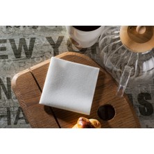 NapkinStore 50 Adet 20*20 1/4 Kumaş Dokulu Airlaid Kokteyl Peçete - Beyaz