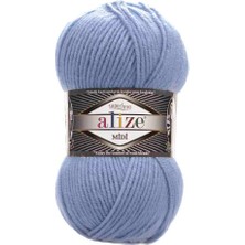 Alize Süperlana Midi (5 Adet) 381 Mavi Renk El Örgü Ipliği