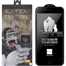 Pazarcan WK iPhone SE3-SE2 İPhone 8-7 Kingkong Curved Tempered Cam Ekran Koruyucu-(5775)