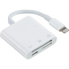 Pazarcan ALLY NK-101Y Pro 3 İn 1 İPhone Lightning to SD-TF Çevirici Adaptör-(5775)