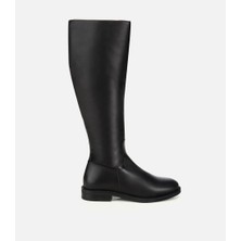 Hotiç 01CIH318720A100 KADIN Deri Siyah Düz Çizme