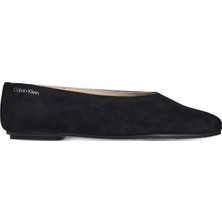Calvin Klein %100 Koyun Derisi Siyah Kadın Babet HW0HW02565