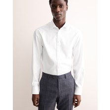Marks & Spencer Tailored Fit Lüks Pamuklu Dokulu Gömlek