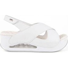 Muya Anatomik Kadın Sandalet Air Max Tabanlı Suni Deri Bantlı 42 Badem Burun Yaz Sezonu