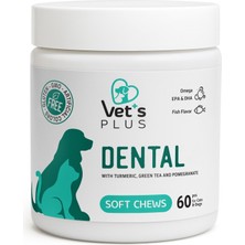 Vet's Plus Dental Çiğnenebilir Tablet 60'lı (Kedi ve Köpekler için Diş Bakımı)