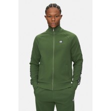 Ecko Unltd. Evander Erkek Yeşil Standart Fit Fermuarlı Dik Yaka Hırka