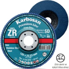 Premium Line Flap Disk Zr Sd 125X22 mm 80 Kum Düz-Karbosan (10ADET)