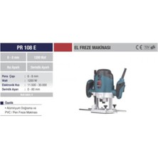 Proter Pr 108 E 1200W Elektrikli Freze Makinası