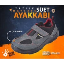 May Safe Süet Yazlık Çelik Burun Iş Ayakkabısı
