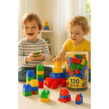 Hak-İş Oyuncak 120 Parça Renkli Blok Seti – Silindir Kutu