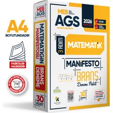 2026 MEB AGS Sayısal Yetenek MATEMATİK 3 Adım Manifesto 30 Adet Branş Denemesi Seti Dijital Çözümlü