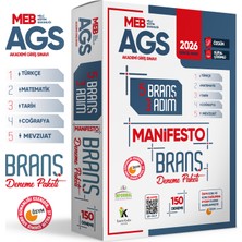 2026 MEB AGS Türkçe-Matematik-Tarih-Coğrafya-Mevzuat 3 Adım 5li Manifesto 150 Adet Branş Deneme Seti