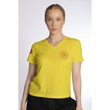 Pratik Medikal Sarı 112 Acil Sağlık V Yaka Tişört Unisex