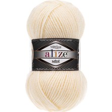 Alize Süperlana Midi (5 Adet) 01 Krem Rengiel Örgü Ipliği