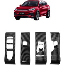 Ramm Byd Atto 3 Ön + Arka Kapı Cam Açma Modül Çerçevesi - Abs Karbon Kaplama - 4 Adet Set