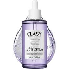 Clasycare Cilt Tonu Eşitleyici Peeling Serum – Aha Bha Eksfoliyan & Gözenek Temizleyici | Salisilik Asit & Glikolik Asit ile Aydınlatıcı, Anti-Aging Cilt Bakımı, 50 ml