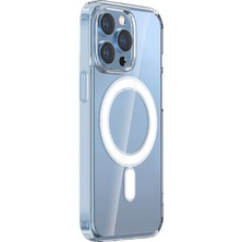 Royal Case iPhone 15 Pro Sert Şeffaf Magsafe Magsafe Silikon Kapak ve 9h Ekran Koruyucu Seti Ryc/embos+Cam