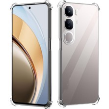 Caseart Vivo Y19S Kapak ile Uyumlu Kamera Korumalı Airbag Antishock Köşe Korumalı Şeffaf Silikon Kılıf