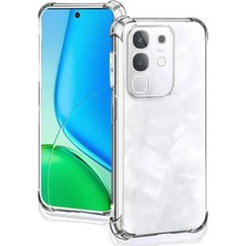Caseart Vivo Y29 Kapak ile Uyumlu Kamera Korumalı Airbag Antishock Köşe Korumalı Şeffaf Silikon Kılıf