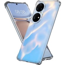 Caseart Huawei P50 Pro ile Uyumlu Kapak Kamera Korumalı Airbag Antishock Köşe Korumalı Şeffaf Silikon Kılıf