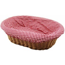 Hediye Bahçesi Oval Renkli Bezli Ip Hasır Ekmek Sepeti