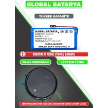 Global Batarya Anker Eufy Robovac 11 Uyumlu Akıllı Robot Süpürge Bataryası 14.4V 3500MAH Li-Ion Pil (Ultra Kapasite)
