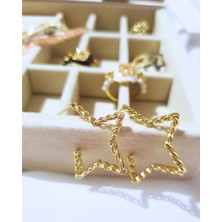 Zarif Seçkiler - Yıldız Örgü Model Taş Detaylı Küpe Xuping Garantisiyle