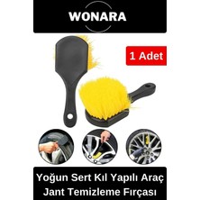 Wonara Ergonomik Tutuşlu Motor Bisiklet Uyumlu Güçlü Sert Kıl Yapılı Araç Jant Lastik Temizlik Fırçası