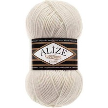 Alize Süperlana Klasik (5 Adet) 599 Fildişi Renk El Örgü Ipliği