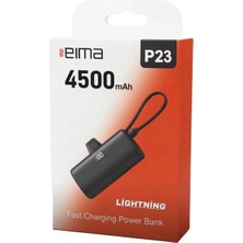 EIMA P23 Lightning Mini Powerbank 4500 mAh | Taşınabilir Hızlı Şarj