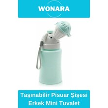 Wonara Özel Tasarım Taşınabilir Sızdırmaz Şişe Çocuk Pisuar Araba Yolculuk Lazımlık Kız Erkek Mini Tuvalet