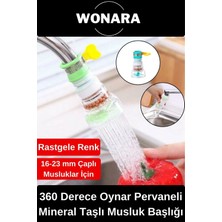 Wonara Döner Başlıklı Ekonomik Mineral Filtreli Hareketli Pervane Sistemli Evye Musluk Ucu 360 Derece