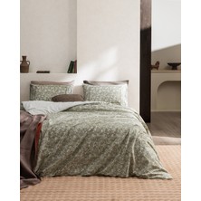 Madame Coco Suzanne Tek Kişilik %100 Pamuk Lastikli Ranforce Baskılı Nevresim Takımı - Haki