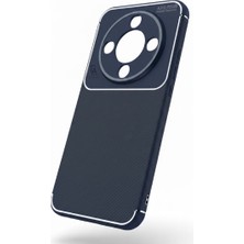 Wowacs Honor Magic 8 Lite Uyumlu Kılıf Karbon Tasarım Kamera Korumalı Silikon Telefon Kılıfı Kapak