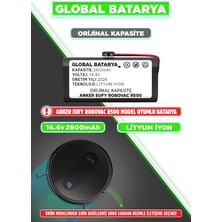 Global Batarya Anker Eufy Robovac R500 Uyumlu Akıllı Robot Süpürge Bataryası 14.4V 2600MAH Li-Ion Pil ( Kapasite)