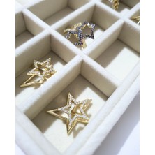 Zarif Seçkiler - Yıldız Taşlı Küpe Xuping Güvencesiyle - Kadın Minimal Çelik Küpe | Kararma Yapmaz, Alerji Yapmaz