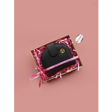 Westbag Kadın Suni Deri Dokulu Oval Cüzdan Kutulu Hediyelik Aksesuar Küçük Boy