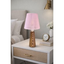 Şeker Marangoz Masif Ahşap Dekor Abajur