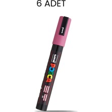 Uni-Ball Posca Pc-5m Su Bazlı Marker Kalem Kırmızı 6'lı Kutu