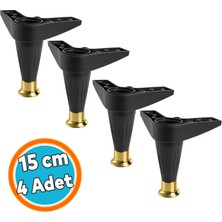 Nzb 4 Adet Ayarlanabilir Robot Süpürgeye Uygun Mobilya Kanepe Baza Tv Ünitesi Ayağı Plastik Siyah 15 cm