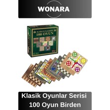 Wonara Premium Board Games - Zeka Eğlence Geliştirici Eğitici Strateji 100 Classic Oyun Kutu Oyunu
