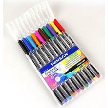 Pensan Fineliner Keçe Uçlu 0,4 mm 10 Renk Kutulu Set 8692404942103