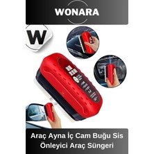 Wonara Premium Tutacaklı Araç Ayna Iç Cam Buğu Sis Önleyici Araç Yağ Filmi Temizleme Süngeri